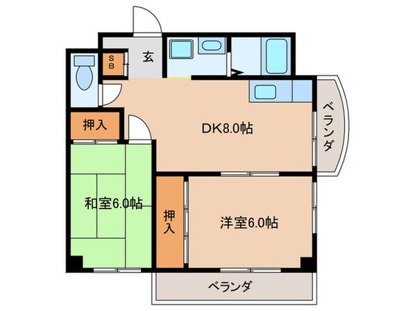 タナベハイツの物件間取画像